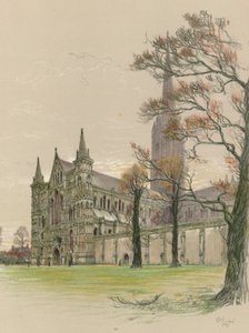 Salisbury katedral av Cecil Charles Windsor Aldin