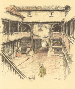 The New Inn, Gloucester av Cecil Charles Windsor Aldin