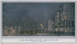 Når skumringen blir dypere i mørket - en scene i Park Lane