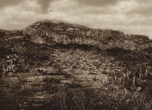 Mexico: Zacatecas, ruinene av La Quemada (s/hvitt bilde)