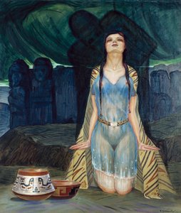 Idolets kyss, 1900-tallet (maleri) av Cecilio Guzmán de Rojas