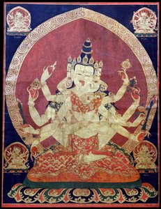 Guhyasamaja Akshobhyavajra Tanaka, 1600-tallet. av Central Asian Art.