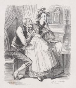 The Old Bachelor fra The Complete Works of Béranger, 1836 av Cesar Auguste Hebert