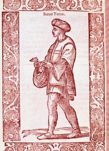 "Tyrkisk livegnedress" fra "" Av gamle og moderne vaner "1590 (gravering) av Cesare (after) Vecellio