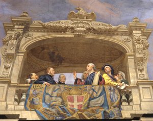 Macchiavelli, A. Gentili, Pier Capponi og Cavour (detalj av 3433390)