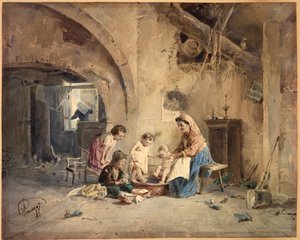 The Bath, 1800-tallet. av Cesare Provaggi
