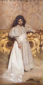 Portrett av datteren Irene av Cesare Tallone