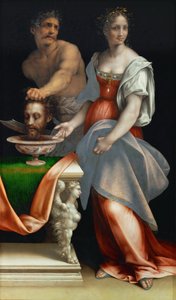 Salome med hodet til døperen Johannes - Cesare da Sesto (1477-1523). Olje på tre, ca 1512-1516. Mål: 136,5x79,6 cm. Kunsthistorisk museum, Vienne
