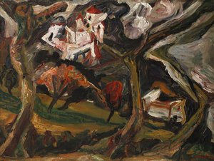 Landskap, ca. 1919 (olje på lerret) av Chaim Soutine