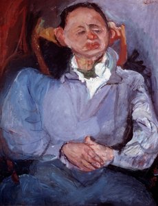 Portrett av billedhugger Oscar Miestchaninoff. Maleri av Chaim Soutine (1894-1944) av Chaim Soutine