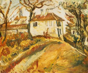 Det hvite hus på en høyde, ca. 1918 (olje på lerret) av Chaim Soutine