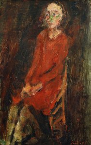 Ung kvinne i rødt; Ung kvinne i rødt, 1928 av Chaim Soutine