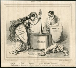 Illustrasjon av Cham (1819-1879) i Le Charivari