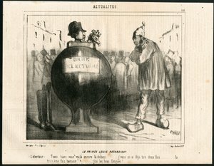 Le Charivari, satirisk i B&W av Amédée de Noé