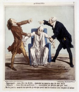 Tegneserie om allopati og homeopati av Cham