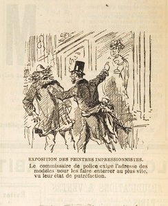 Politikommissæren krever adressen til modellene for å få dem begravet..., 1877.