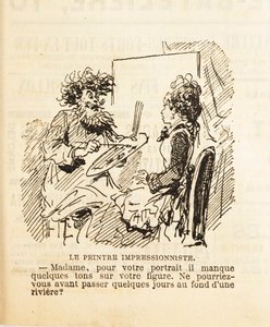 Frue, for ditt portrett mangler det noen toner i ansiktet ditt..., 1877.