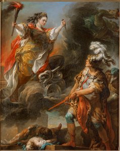 Fru (olje på lerret) av Charles-Amedee-Philippe van Loo