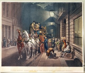 Royal Mails starter fra postkontoret, Lombard Street av Charles Hunt