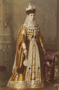 Marie Fedorovna (Maria Feodorovna ou Fiodorovna, prinsesse Dagmar de Danemark) - Portrett av keiserinne Maria Fyodorovna, prinsesse Dagmar av Danmark (1847-1928), av Bergamasco, Charles (Karl) (1830-1896). Albumin bilde