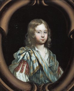 Portrett av den ærede Henry Thynne, sønn av 1. viscount Weymouth, da han var barn (olje på lerret) av Charles (after) Beale