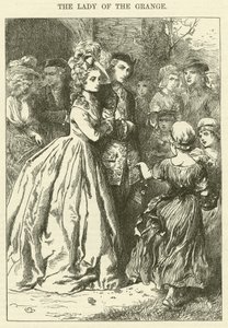 The Lady of the Grange (gravering) av Charles (after) Green