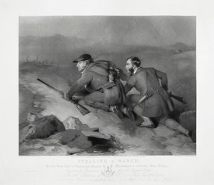 Stealing a March, gravert av Edward Burton av Charles (after) Landseer