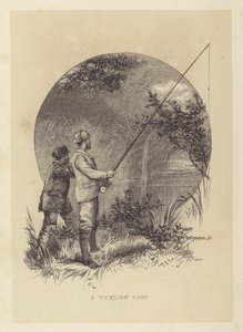 Fiske: En kilende kast (litho) av Charles (after) Whymper