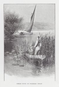 Fiske: Bream Pitch på Wroxham Broad (litho) av Charles (after) Whymper