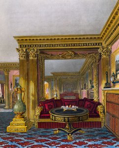 Gylden salong, Gravering av William James Bennett (1787-1844), Basert på design av Charles Wild (1781-1835), Fra The History of the Royal Residences av Charles (after) Wild