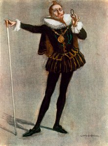 Twelfth Night: Malvolio, Mr Tree (farge litho)