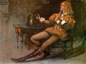 Twelfth Night: Sir Andrew Aguecheek, Mr Norman Forbes (farge litho) av Charles A. Buchel