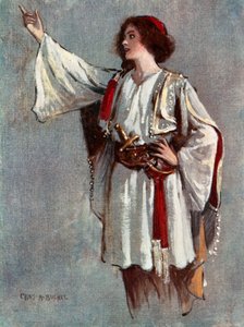 Twelfth Night: Viola, Miss Lily Brayton (farge litho) av Charles A. Buchel