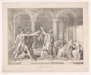 Eed of the Horatii Les Horaces (tittel på objekt) av Charles Achille D