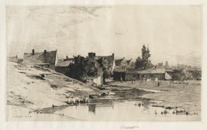 Gamle hus nær Brugge, 1884-1888.
