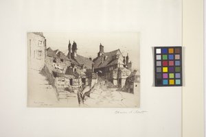 Rye, Sussex (etsing på papir) av Charles Adams Platt