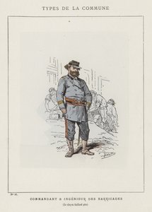 Kommandør og ingeniør for barrikadene, borger Gaillard pere av Charles Albert d Arnoux Bertall