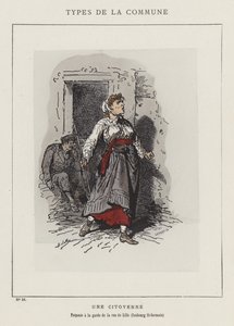 En borger, vokter av rue de Lille, Faubourg St-Germain av Charles Albert d Arnoux Bertall