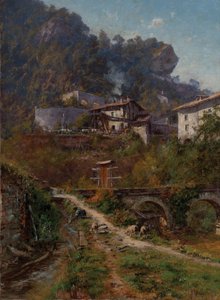 I Sassenage. Tankene til Sassenage (Olje på lerret) av Charles Alexandre Bertier