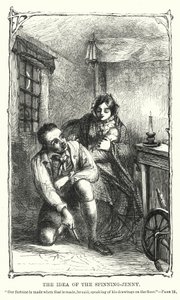 Ideen om spinning-jenny (gravering) av Charles Altamont Doyle