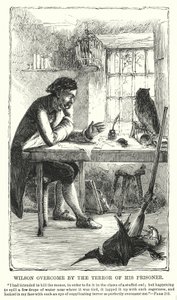 Wilson overvunnet av frykten til fangen hans (gravering) av Charles Altamont Doyle