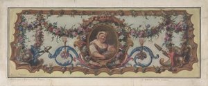 Design for et teppesete på en sofa, 1721. av Charles Antoine Coypel