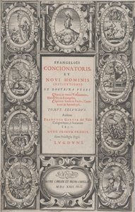 Frontispice for den evangeliske predikanten og den nye manns institusjon, 1622.