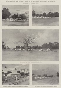 Forsterkninger for Uganda, ankomst av en indisk kontingent til Mombasa av Charles Auguste Loye