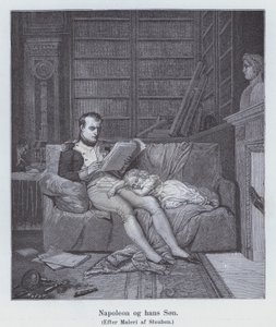 Napoleon I og sønnen hans (litho)