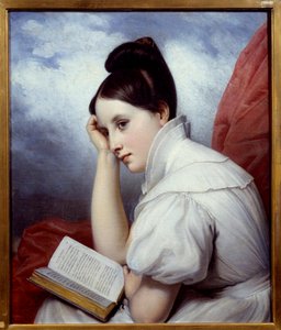 Leselyset Maleri av Charles Auguste Steuben (1788-1856) 1829 Nantes, Musee des Beaux Arts
