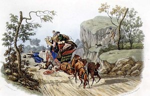 "Ulykker vil skje med de best utnevnte trenerne!", gravert av R.G. Reeve (fl.1811-37) pub. av Thomas McLean