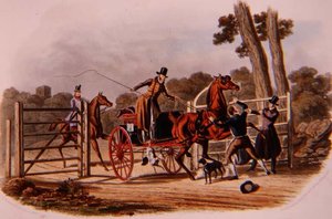 "An Insubordinate Gate Keeper", gravert av R.G. Reeve (fl.1811-37) pub. av Thomas McLean