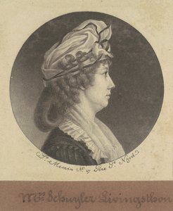 Eliza Barclay Livingston av Charles B. J. Févret de Saint Mémin