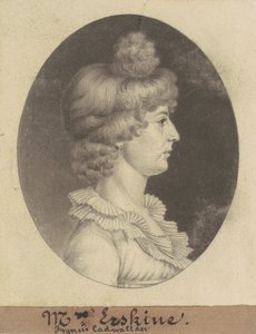 Frances Cadwalader Erskine av Charles B. J. Févret de Saint Mémin